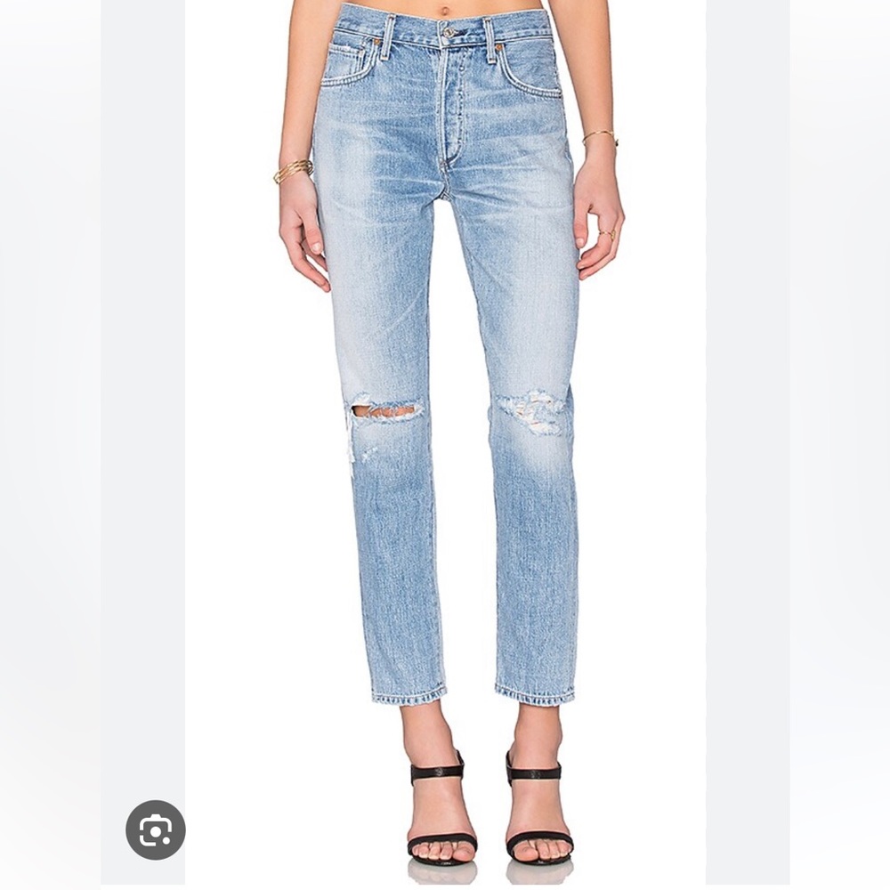 Citizens of Humanity Liya Crop Jeans in Torn 24